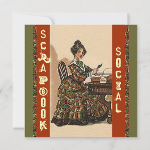 Vintages Scrapbooking Party Soziales Handwerk Einladung
