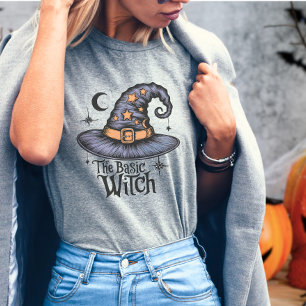 Vintages Script Basic Hexenkostüm Halloween Frauen T-Shirt