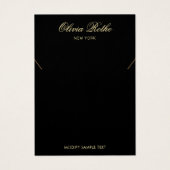 Vintages Script Black Necklace Display (Vorderseite)