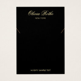 Vintages Script Black Necklace Display