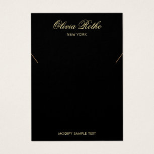 Vintages Script Black Necklace Display