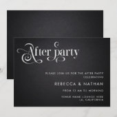 Vintages Script Boho Typografie Wedding After Part Einladung (Vorne/Hinten)