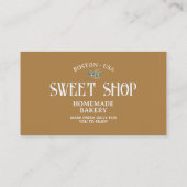 Vintages Script QR Code Konditorei Bäckerei Visitenkarte (Rückseite)