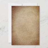 Vintages Scroll Treasmap Pirates Party Einladung (Rückseite)