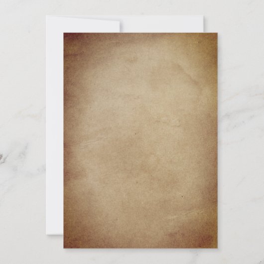 Vintages Scroll Treasmap Pirates Party Einladung (Rückseite)