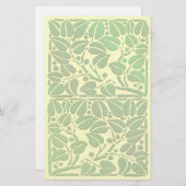 Vintages Scrollen am linken Artwork-Stadium Briefpapier (Vorne/Hinten)