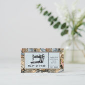 Vintages Seamstress Schneiden Visitenkarte (Stehend Vorderseite)