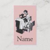 Vintages Seamstress Visitenkarte (Rückseite)