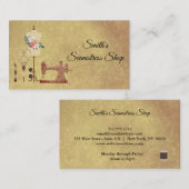 Vintages Seamstress Visitenkarte (Vorne/Hinten)