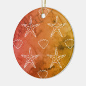 Vintages Seashell Sketch Muster Keramik Ornament (Links)