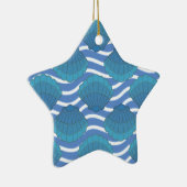Vintages Seashell- und Wellenmuster Keramik Ornament (Rechts)
