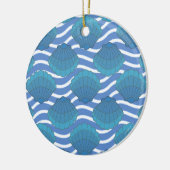 Vintages Seashell- und Wellenmuster Keramikornament (Links)