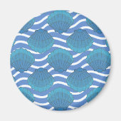 Vintages Seashell- und Wellenmuster Magnet (Vorne)