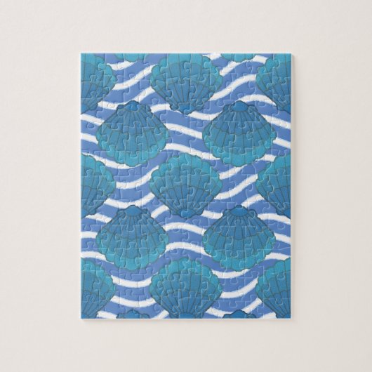 Vintages Seashell- und Wellenmuster Puzzle (Vertikal)