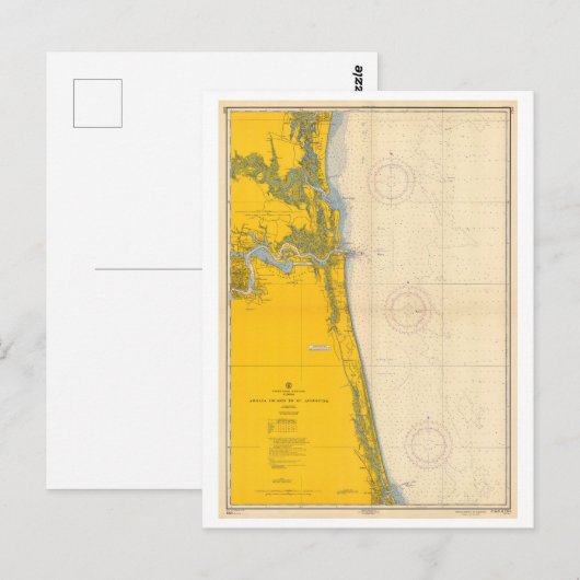 Vintages Seeblick Amelia Postkarte (Vorne/Hinten)