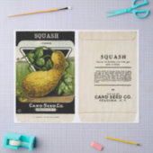 Vintages Seed Packet SommerSquash und Anleitungen Seidenpapier (Basteln)