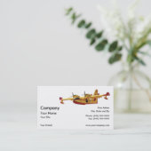 Vintages Seeflugzeug Visitenkarte (Stehend Vorderseite)