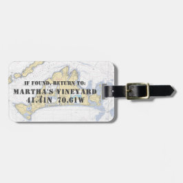 Vintages Seekartendiagramm Gepäckanhänger