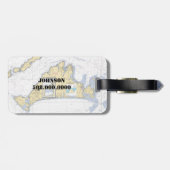 Vintages Seekartendiagramm Gepäckanhänger (Rückseite horizontal)