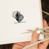 Vintages Seekonchbuch Ex Libris Gummistempel