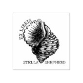 Vintages Seekonchbuch Ex Libris Gummistempel (Prägung)