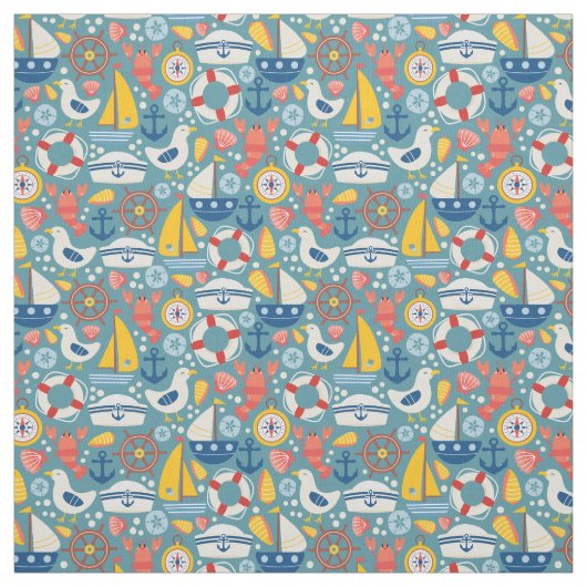 Vintages Seeleben Stoff (Muster)