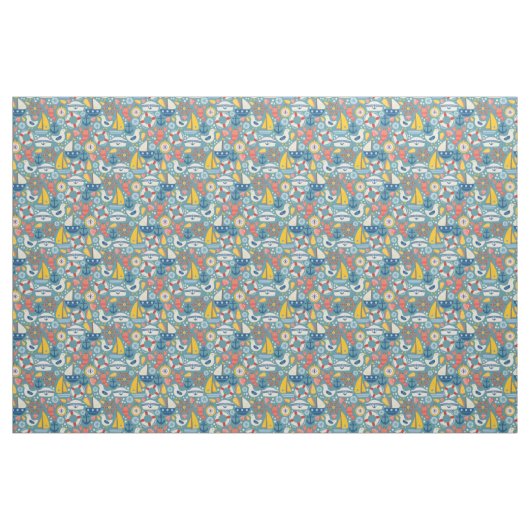 Vintages Seeleben Stoff (Fat Quarter (45,7 x 55,9 cm))
