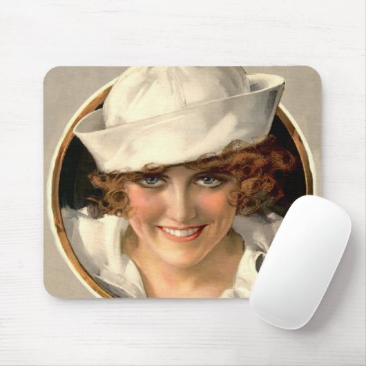 Vintages Seemann-Mädchen Mousepad (Mit Mouse)