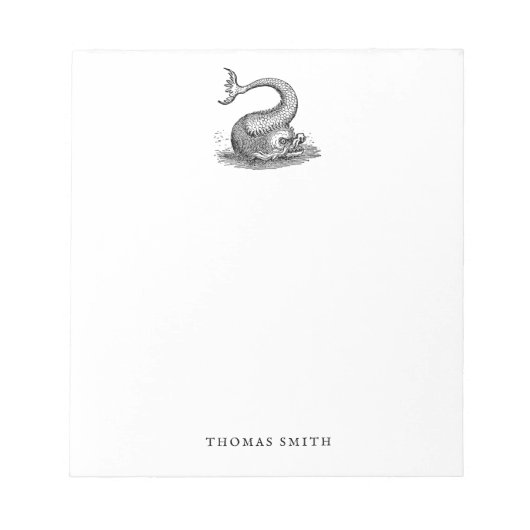 Vintages Seemannsboot Persönlich Notizblock (Vorderseite)