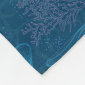 Vintages Seemuster Fleecedecke (Ecke)