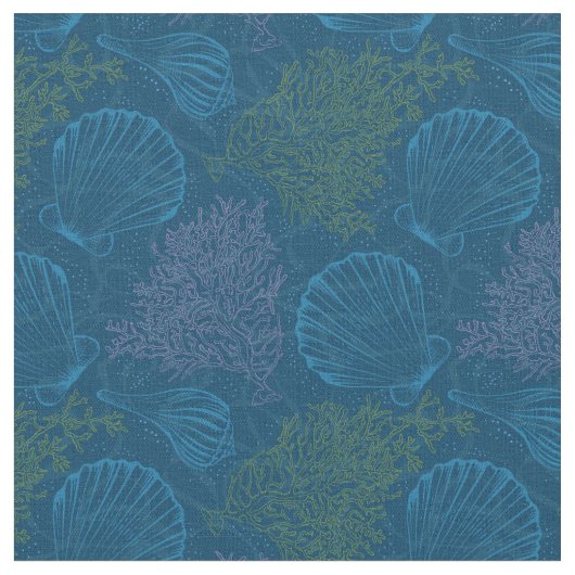 Vintages Seemuster Stoff (Nahaufnahme)