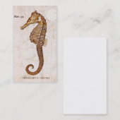 Vintages Seepferd - antike Seepferde besonders Visitenkarte (Vorne/Hinten)