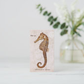 Vintages Seepferd - antike Seepferde besonders Visitenkarte (Stehend Vorderseite)