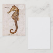 Vintages Seepferd - antike Seepferde besonders Visitenkarte (Vorne/Hinten)