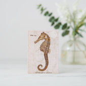 Vintages Seepferd - antike Seepferde besonders Visitenkarte (Stehend Vorderseite)