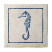 Vintages Seepferd Fliese (Vorderseite)