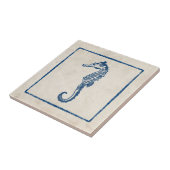 Vintages Seepferd Fliese (Seite)