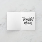 Vintages Seepferd Geburtstagskarte Karte (Innenseite)