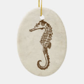 Vintages Seepferd Keramikornament (Hinten)