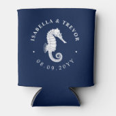 Vintages Seepferd | Nautische Hochzeit Dosenkühler (Vorderseite)