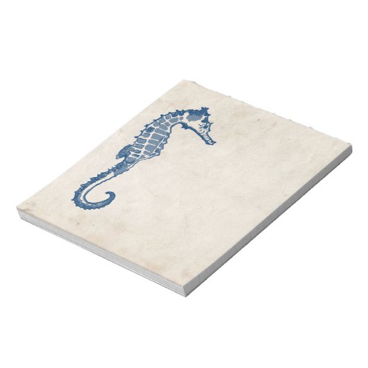 Vintages Seepferd Notizblock (Rotiert)