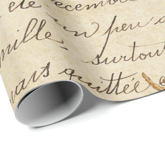 Vintages Seepferd und Skript Geschenkpapier (Rolleneckpunkt)