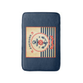 Vintages Seeplakat Badematte (Vorderseite Vertikal)