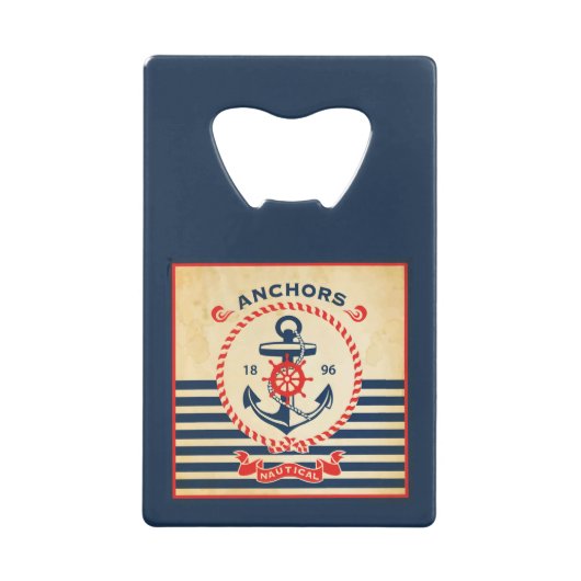 Vintages Seeplakat Geldbeutel Flaschenöffner (Vorderseite)