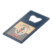 Vintages Seeplakat Geldbeutel Flaschenöffner (Rückseite Schrägansicht)