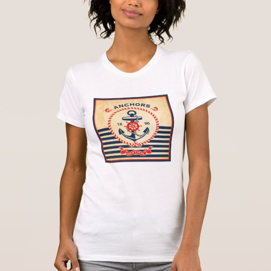 Vintages Seeplakat T-Shirt (Vorderseite)