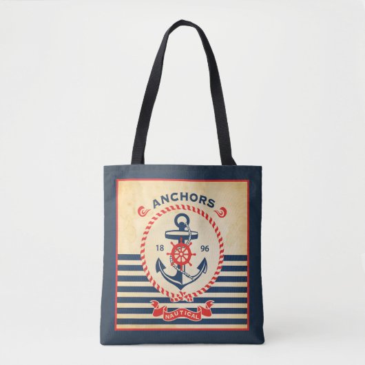 Vintages Seeplakat Tasche (Vorderseite)