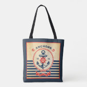 Vintages Seeplakat Tasche (Rückseite)