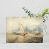 Vintages Seeschiff Seascape von Joseph Turner Einladung (Stehend Vorderseite)