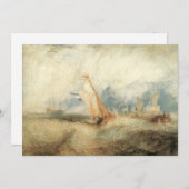Vintages Seeschiff Seascape von Joseph Turner Einladung (Vorne/Hinten)